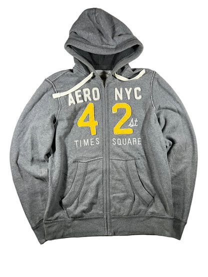 Aeropostale 2000s printed slim fit zipper L