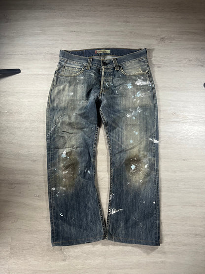 Levi's 512 bootcut Jeans paint splatter W34 L28