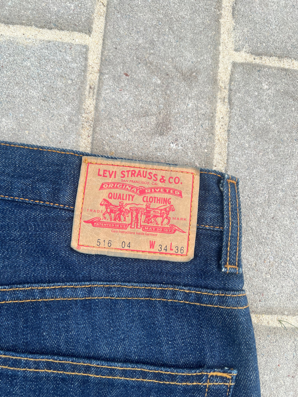 Rare Levi's 516 Flared Bootcut Jeans Marine W33 L34