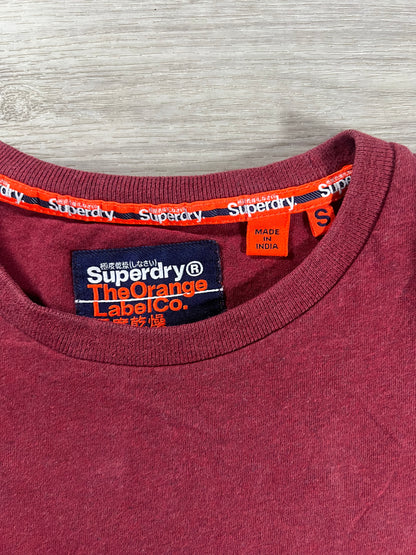 Superdry blank red slim fit tee S