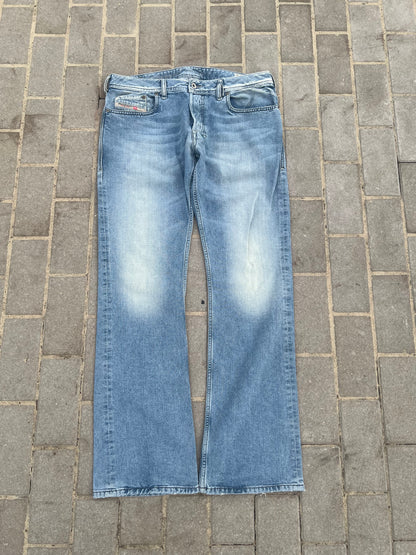 Diesel Zatiny Slim Bootcut Jeans Light Blue W33 L33