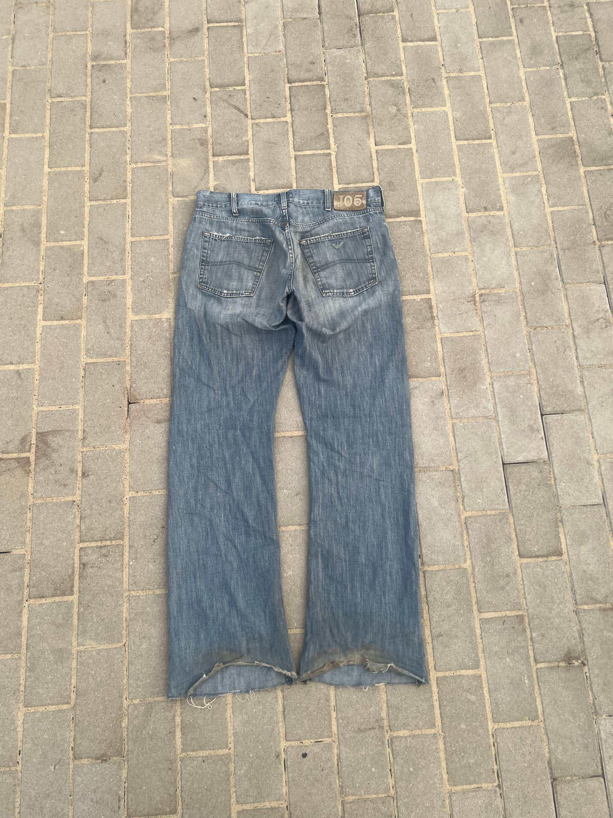Rare Armani Jeans J05 Bootcut Jeans Grey Blue W33 L34
