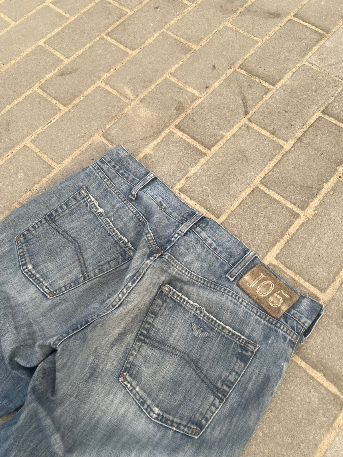 Rare Armani Jeans J05 Bootcut Jeans Grey Blue W33 L34