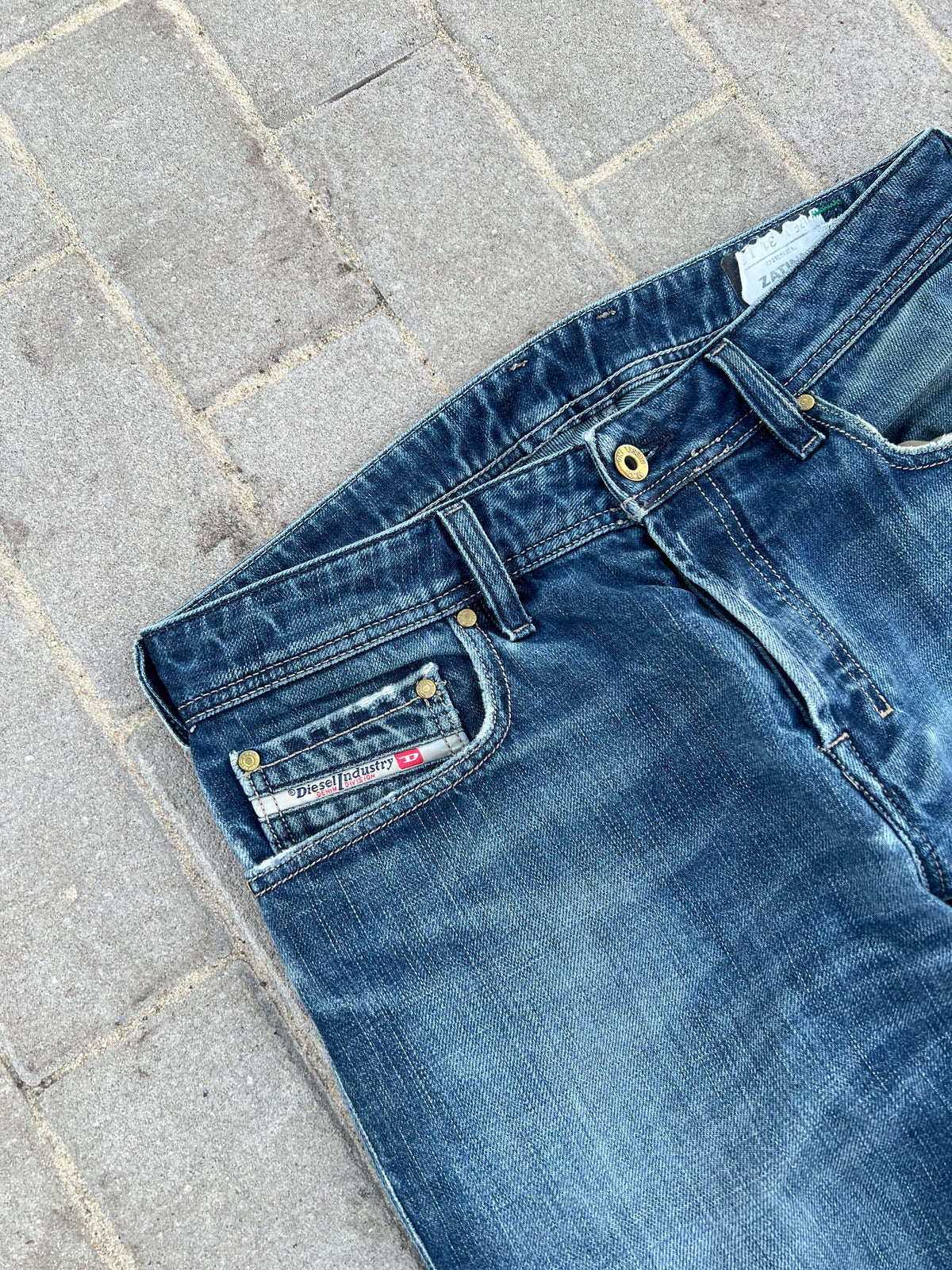 Diesel Zatiny Bootcut Jeans Washed Blue W31 L32