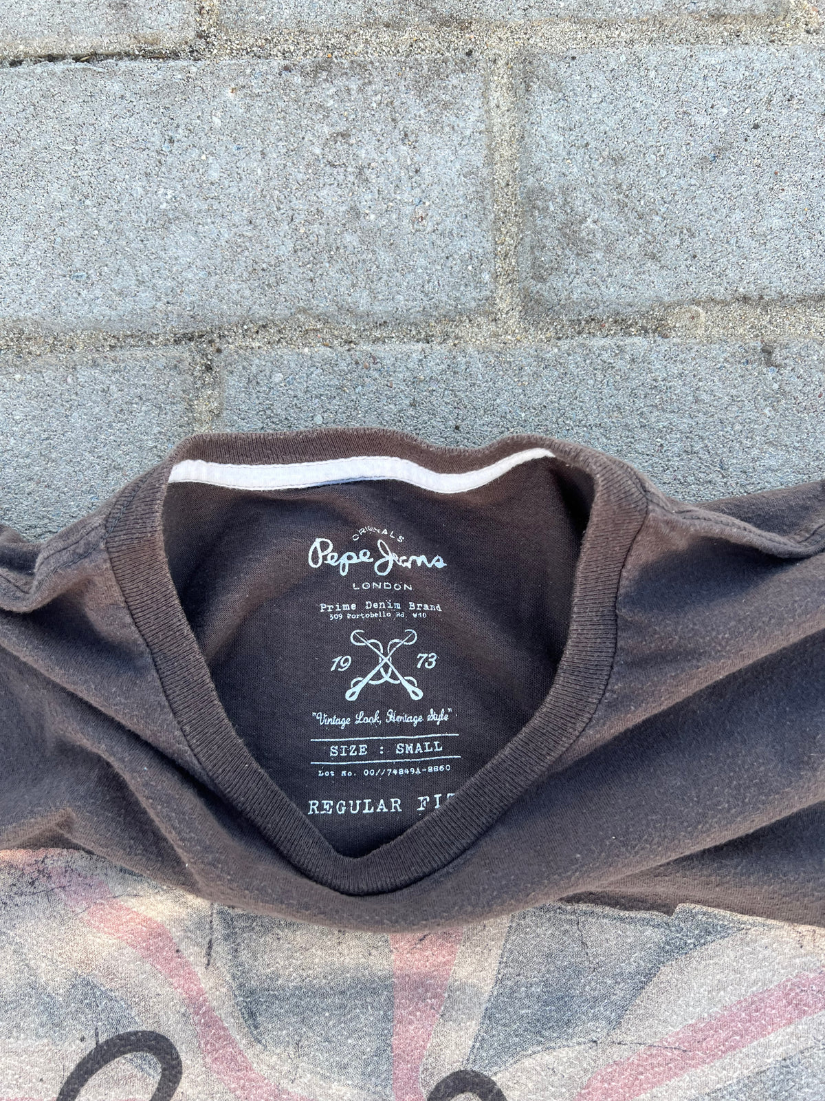 Pepe Jeans Brown Graphic Tee S