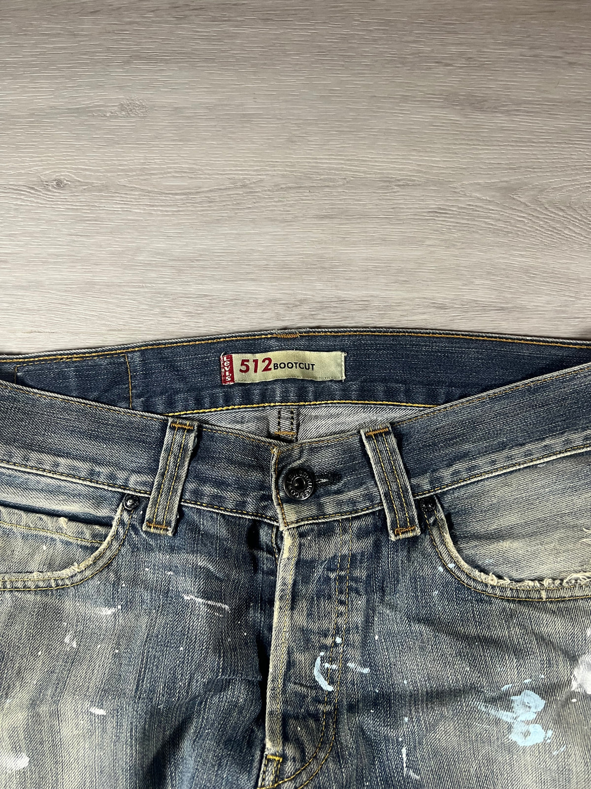 Levi's 512 bootcut Jeans paint splatter W34 L28