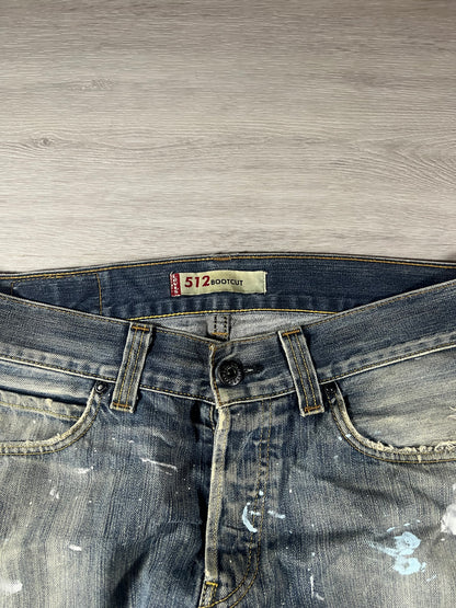 Levi's 512 bootcut Jeans paint splatter W34 L28
