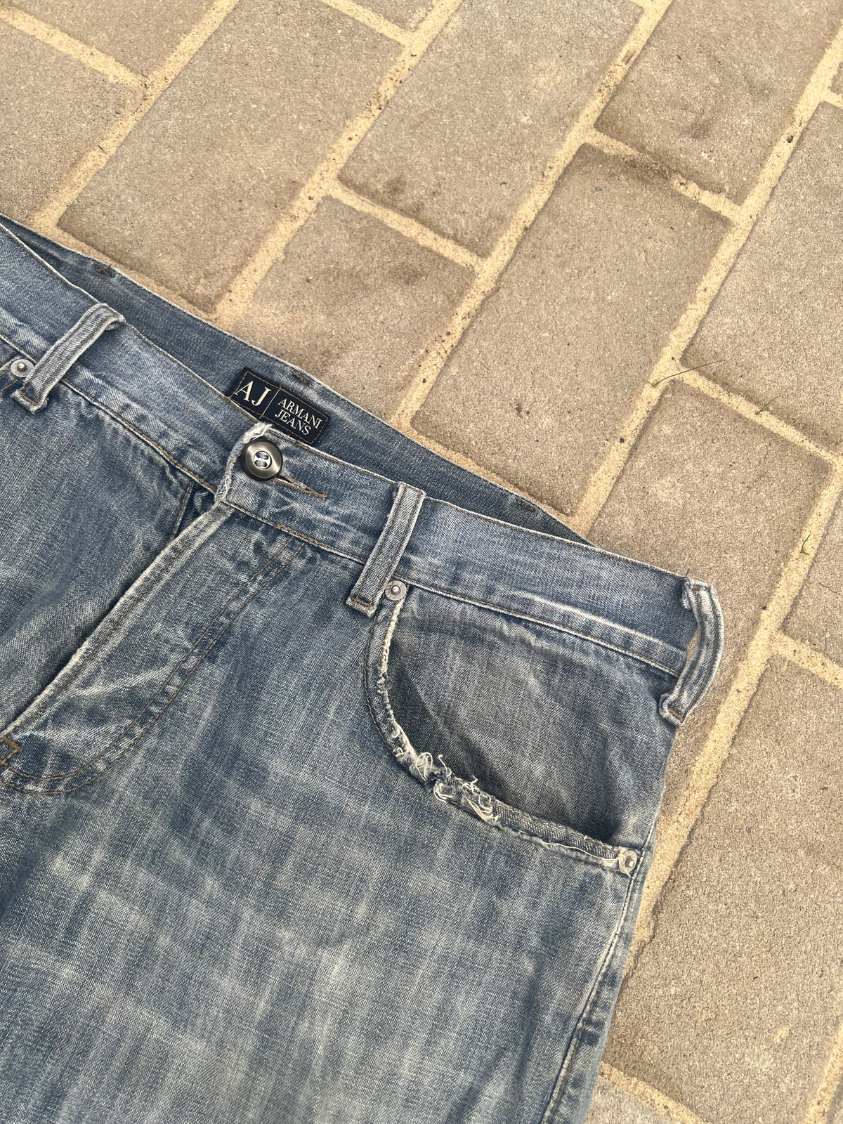Rare Armani Jeans J05 Bootcut Jeans Grey Blue W33 L34