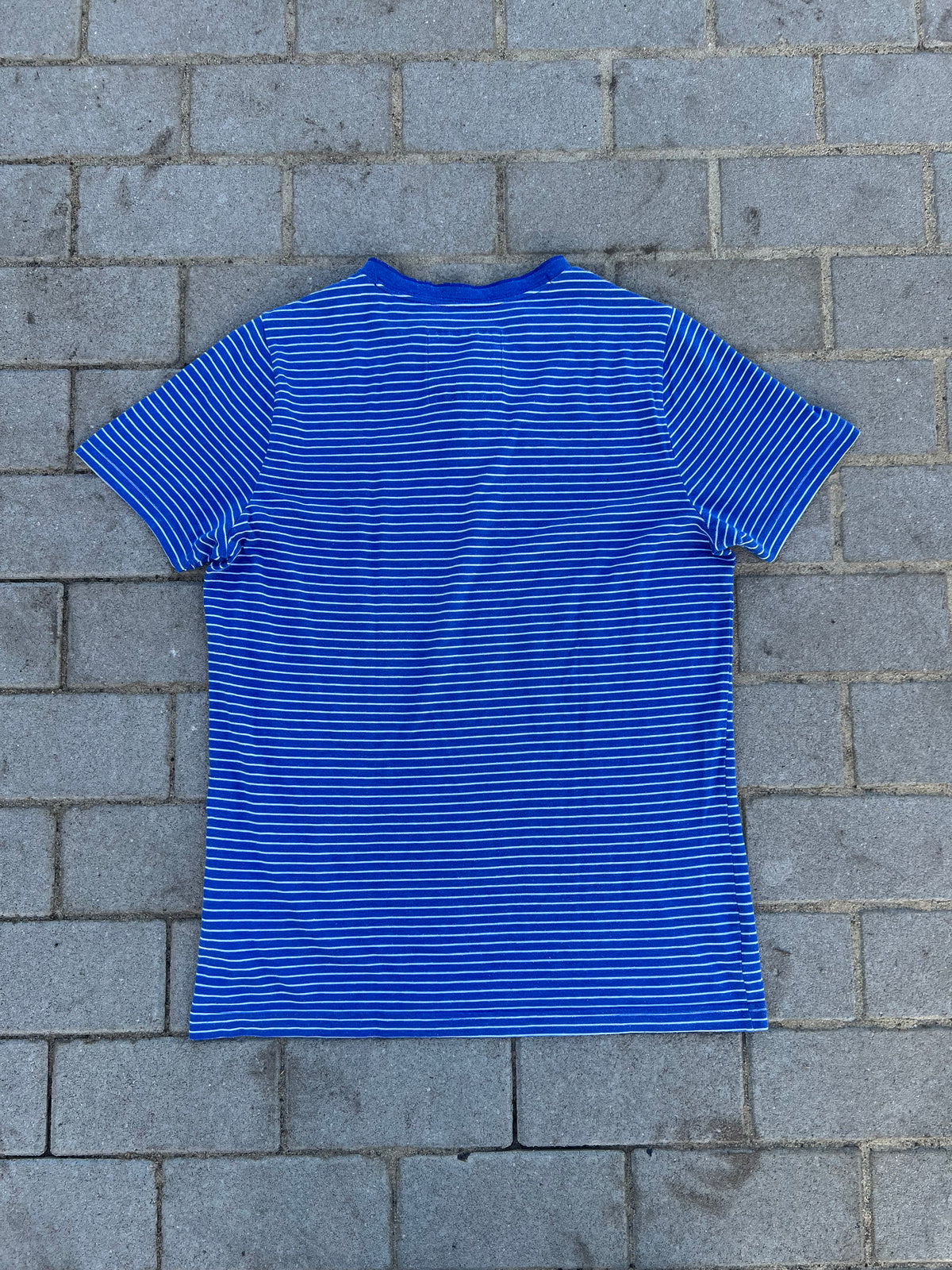 Hollister Blue Striped Henley L
