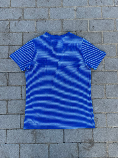 Hollister Blue Striped Henley L