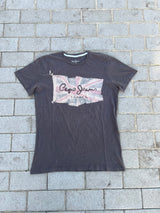 Pepe Jeans Brown Graphic Tee S
