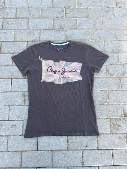 Pepe Jeans Brown Graphic Tee S