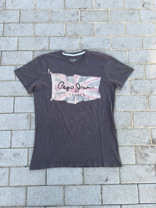 Pepe Jeans Brown Graphic Tee S