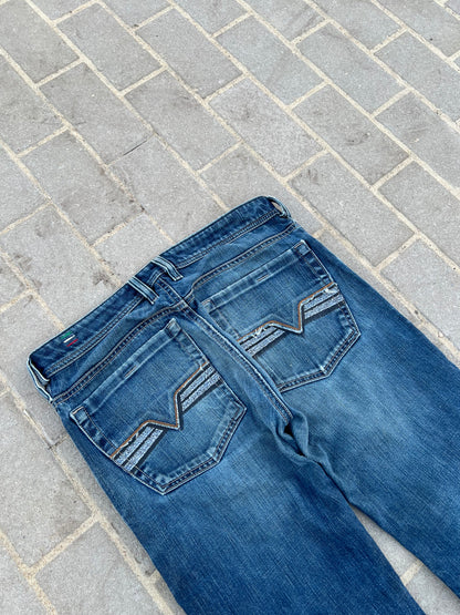 Diesel Zatiny Bootcut Jeans Washed Blue W31 L32