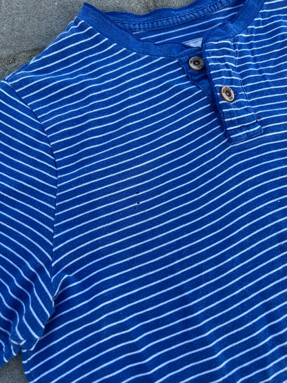 Hollister Blue Striped Henley L
