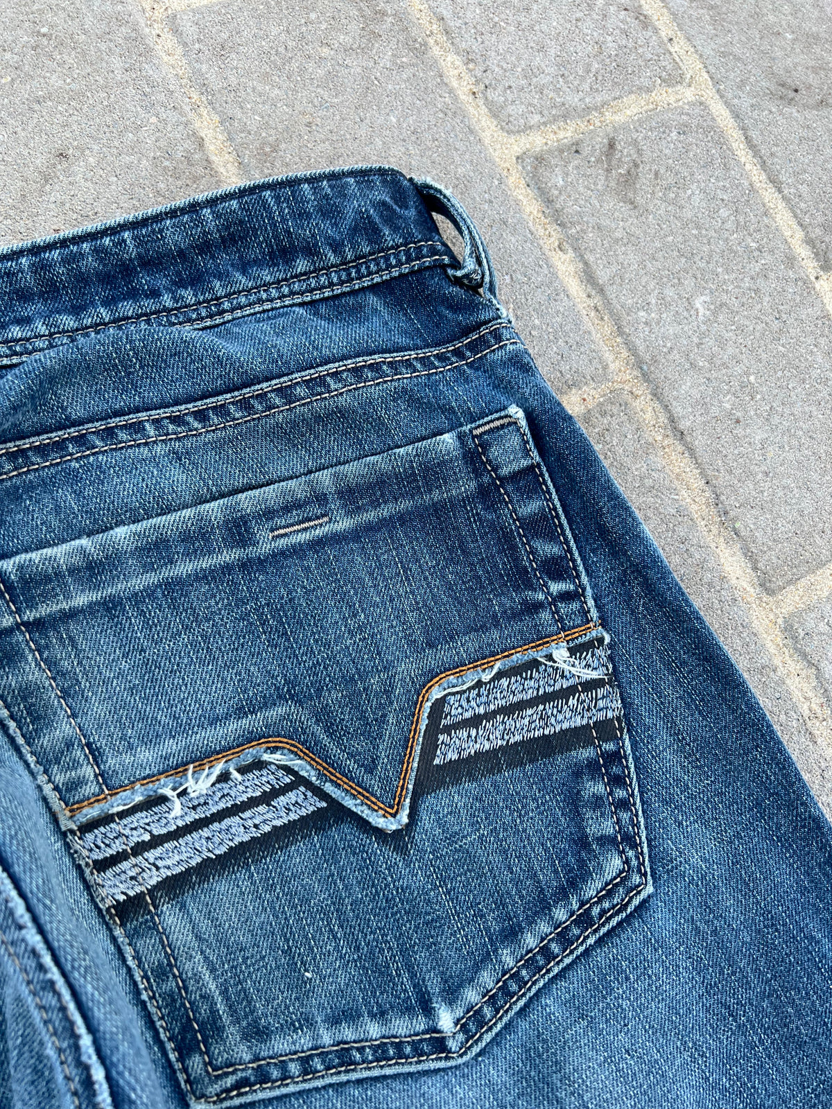 Diesel Zatiny Bootcut Jeans Washed Blue W31 L32
