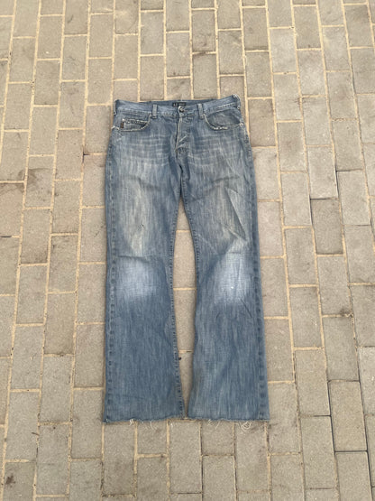 Rare Armani Jeans J05 Bootcut Jeans Grey Blue W33 L34