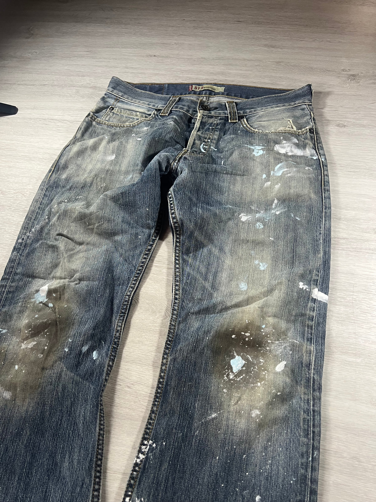 Levi's 512 bootcut Jeans paint splatter W34 L28