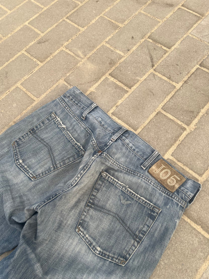 Rare Armani Jeans J05 Bootcut Jeans Grey Blue W33 L34