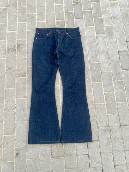 Rare Levi's 516 Flared Bootcut Jeans Marine W33 L34