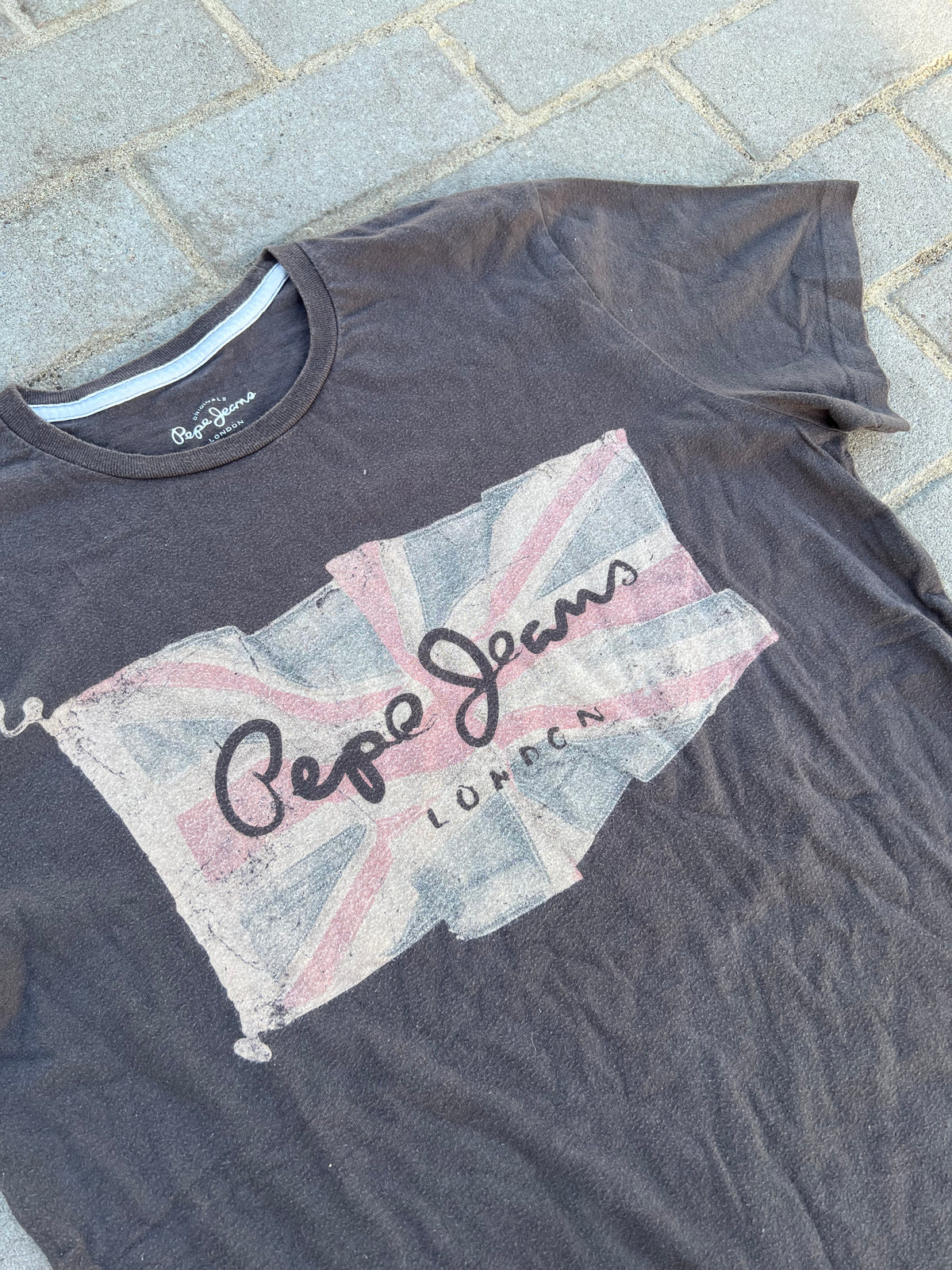 Pepe Jeans Brown Graphic Tee S