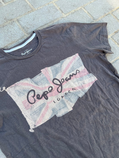 Pepe Jeans Brown Graphic Tee S