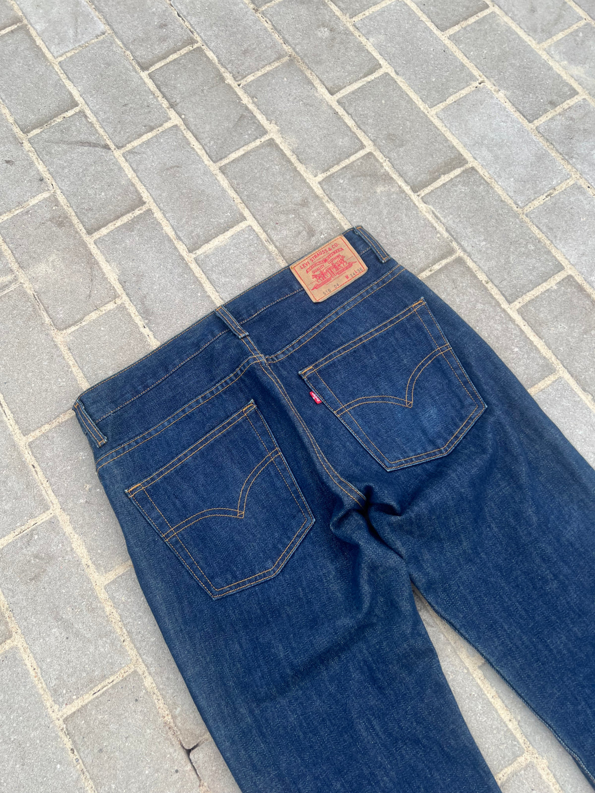 Rare Levi's 516 Flared Bootcut Jeans Marine W33 L34