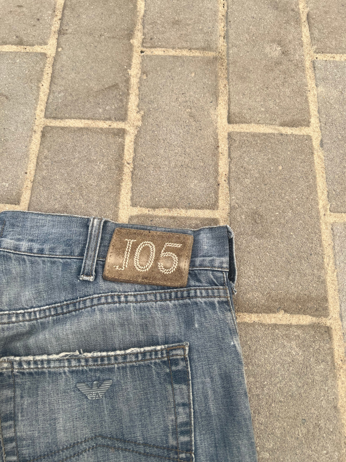 Rare Armani Jeans J05 Bootcut Jeans Grey Blue W33 L34
