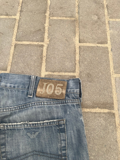 Rare Armani Jeans J05 Bootcut Jeans Grey Blue W33 L34